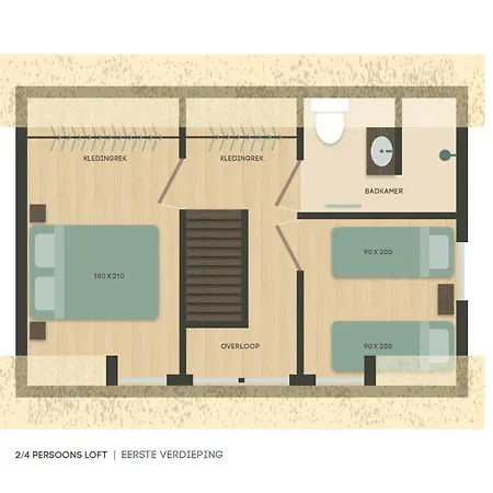 Apartmán 2-4 Persoons Loft Schoorl